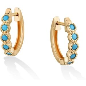 Turquoise Gold Earrings